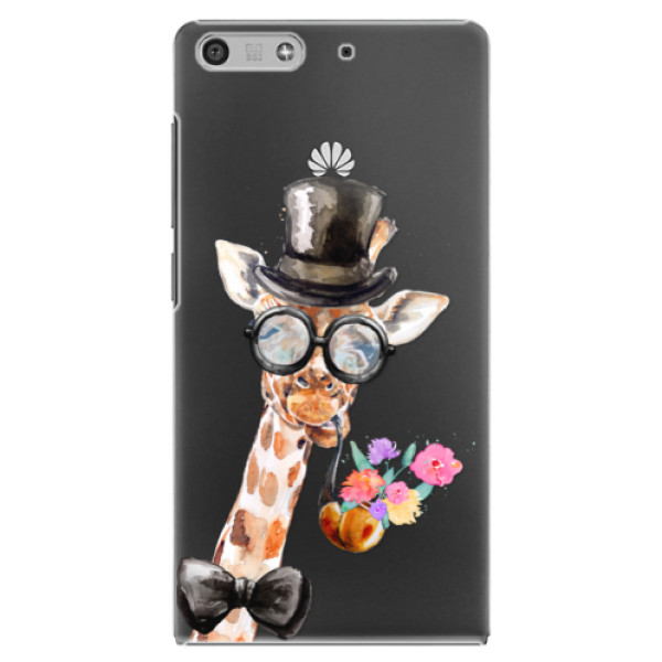 Plastové puzdro iSaprio - Sir Giraffe - Huawei Ascend P7 Mini