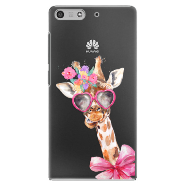 Plastové puzdro iSaprio - Lady Giraffe - Huawei Ascend P7 Mini