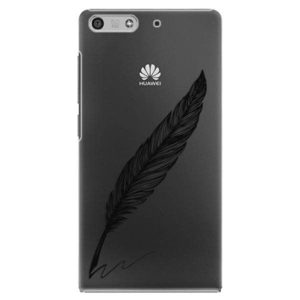 Plastové puzdro iSaprio - Writing By Feather - black - Huawei Ascend P7 Mini