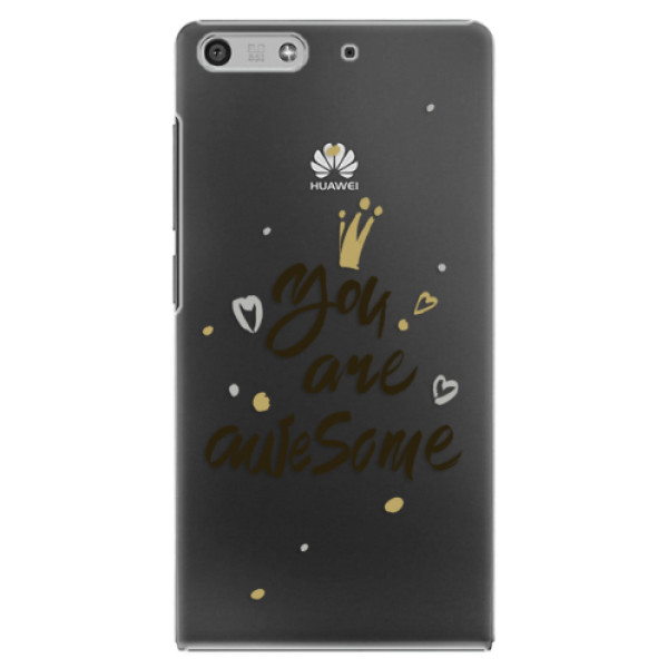 Plastové puzdro iSaprio - You Are Awesome - black - Huawei Ascend P7 Mini
