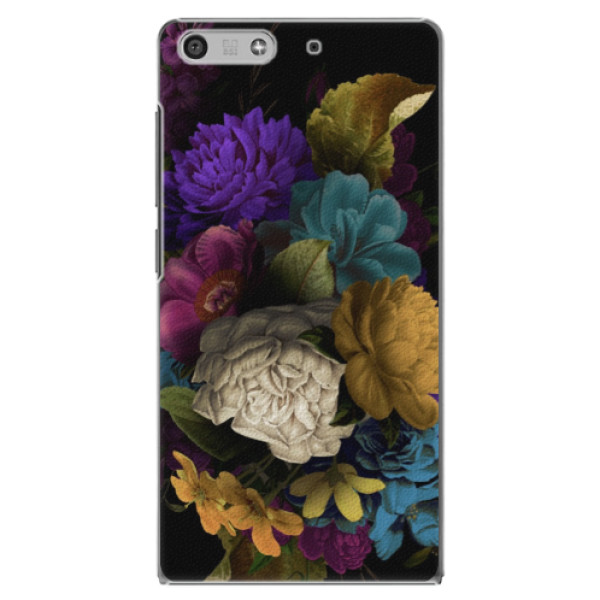 Plastové puzdro iSaprio - Dark Flowers - Huawei Ascend P7 Mini