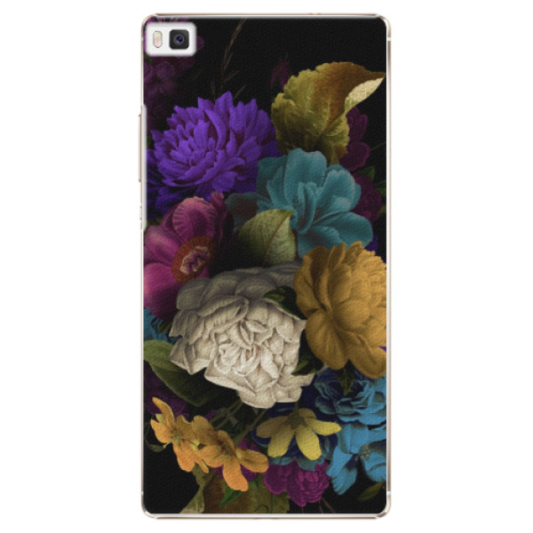 Plastové puzdro iSaprio - Dark Flowers - Huawei Ascend P8