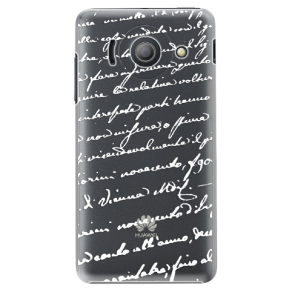 Plastové puzdro iSaprio - Handwriting 01 - white - Huawei Ascend Y300