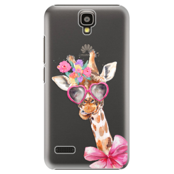 Plastové puzdro iSaprio - Lady Giraffe - Huawei Ascend Y5