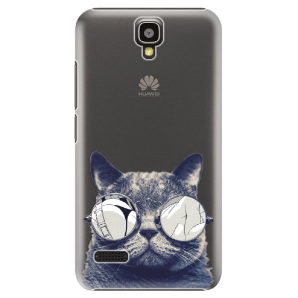 Plastové puzdro iSaprio - Crazy Cat 01 - Huawei Ascend Y5