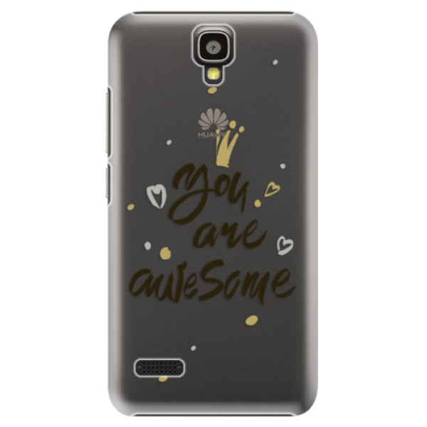 Plastové puzdro iSaprio - You Are Awesome - black - Huawei Ascend Y5