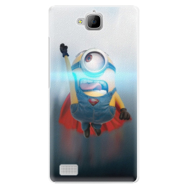 Plastové puzdro iSaprio - Mimons Superman 02 - Huawei Honor 3C