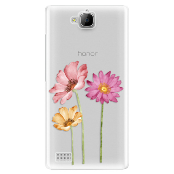 Plastové puzdro iSaprio - Three Flowers - Huawei Honor 3C
