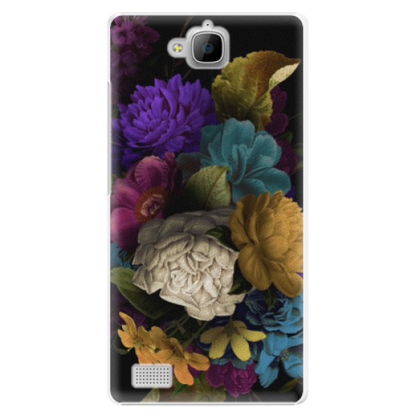 Plastové puzdro iSaprio - Dark Flowers - Huawei Honor 3C