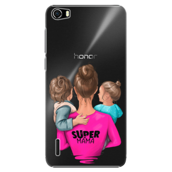 Plastové puzdro iSaprio - Super Mama - Boy and Girl - Huawei Honor 6