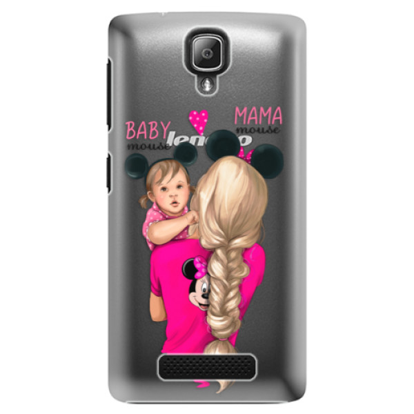 Plastové puzdro iSaprio - Mama Mouse Blond and Girl - Lenovo A1000