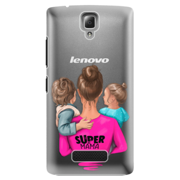 Plastové puzdro iSaprio - Super Mama - Boy and Girl - Lenovo A2010