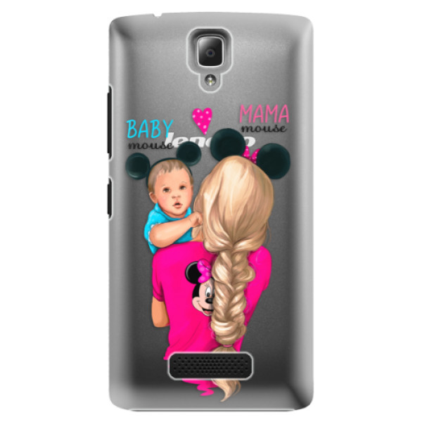 Plastové puzdro iSaprio - Mama Mouse Blonde and Boy - Lenovo A2010