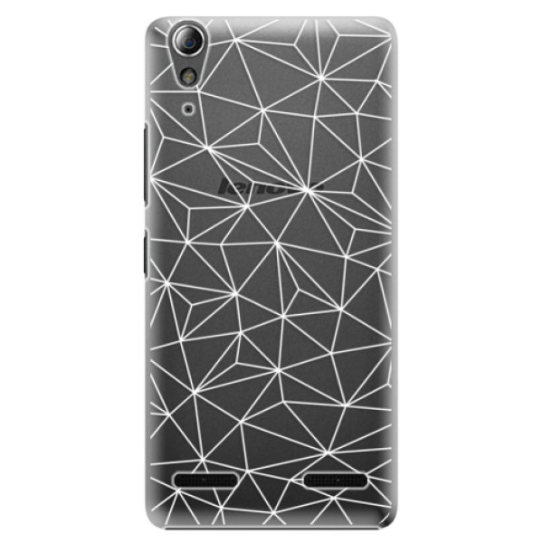 Plastové puzdro iSaprio - Abstract Triangles 03 - white - Lenovo A6000 / K3