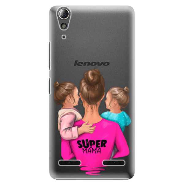 Plastové puzdro iSaprio - Super Mama - Two Girls - Lenovo A6000 / K3