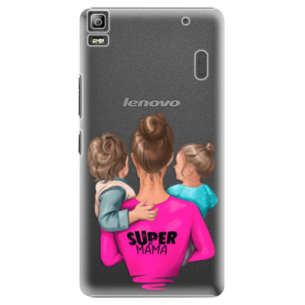 Plastové puzdro iSaprio - Super Mama - Boy and Girl - Lenovo A7000