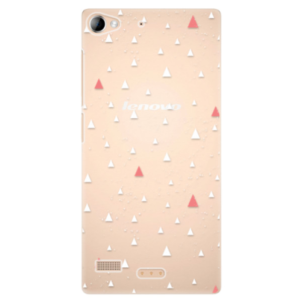 Plastové puzdro iSaprio - Abstract Triangles 02 - white - Lenovo Vibe X2