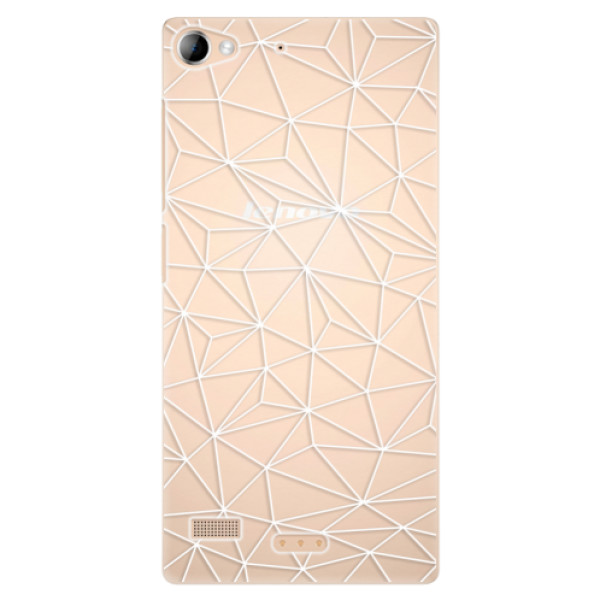 Plastové puzdro iSaprio - Abstract Triangles 03 - white - Lenovo Vibe X2
