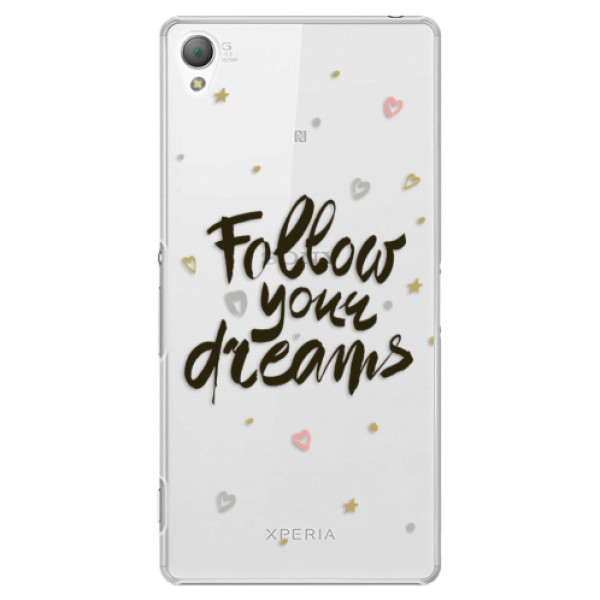Plastové puzdro iSaprio - Follow Your Dreams - black - Sony Xperia Z3