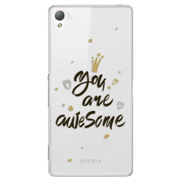 Plastové puzdro iSaprio - You Are Awesome - black - Sony Xperia Z3