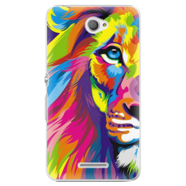 Plastové puzdro iSaprio - Rainbow Lion - Sony Xperia E4