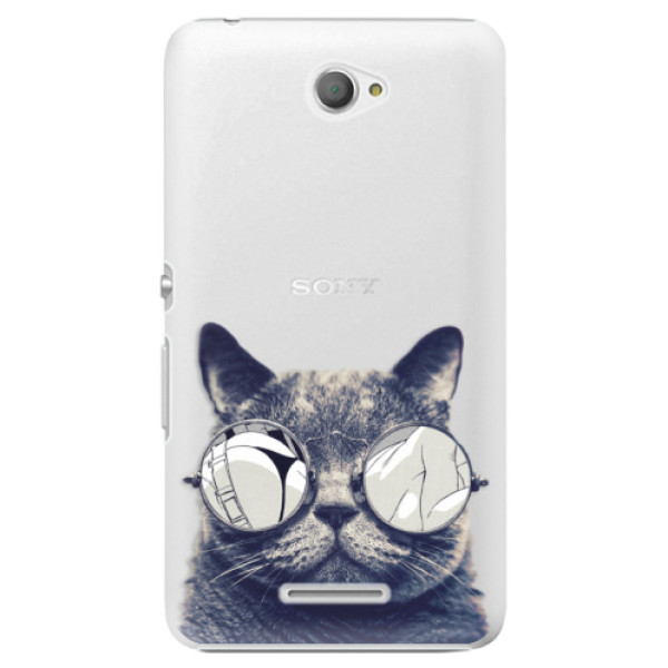 Plastové puzdro iSaprio - Crazy Cat 01 - Sony Xperia E4