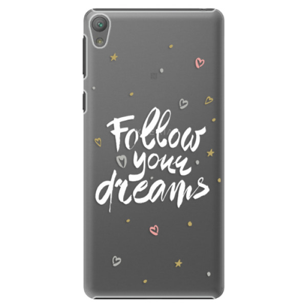 Plastové puzdro iSaprio - Follow Your Dreams - white - Sony Xperia E5