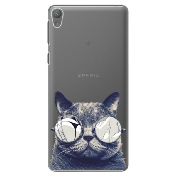 Plastové puzdro iSaprio - Crazy Cat 01 - Sony Xperia E5