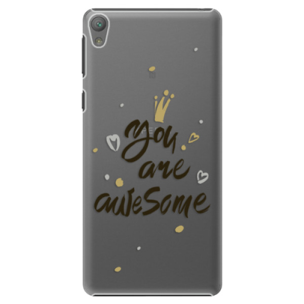 Plastové puzdro iSaprio - You Are Awesome - black - Sony Xperia E5