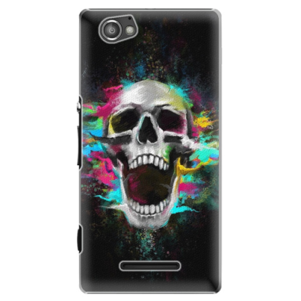 Plastové puzdro iSaprio - Skull in Colors - Sony Xperia M