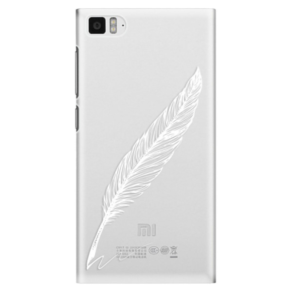 Plastové puzdro iSaprio - Writing By Feather - white - Xiaomi Mi3