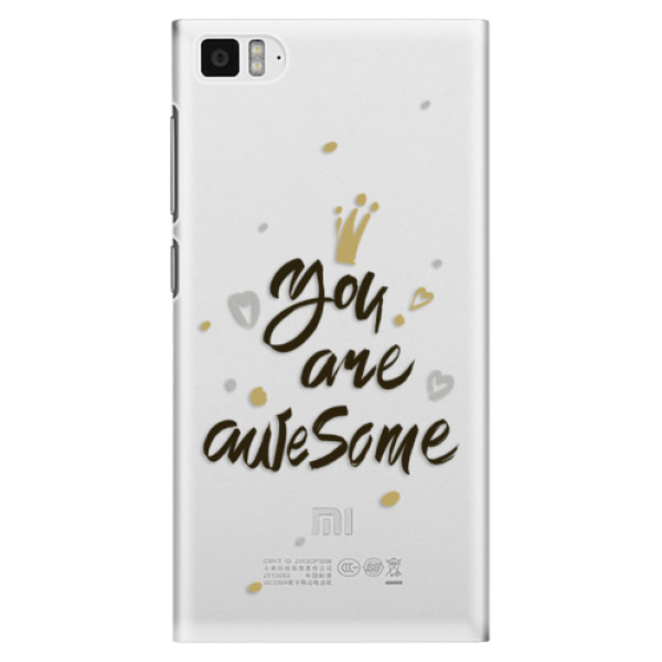 Plastové puzdro iSaprio - You Are Awesome - black - Xiaomi Mi3