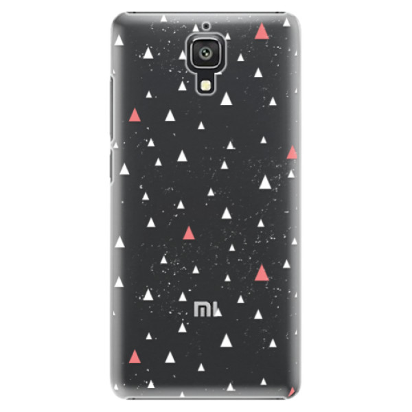 Plastové puzdro iSaprio - Abstract Triangles 02 - white - Xiaomi Mi4