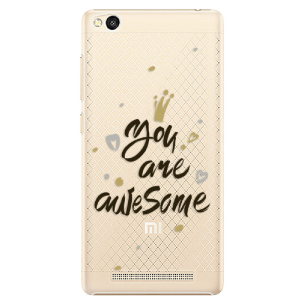 Plastové puzdro iSaprio - You Are Awesome - black - Xiaomi Redmi 3