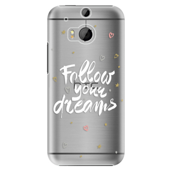Plastové puzdro iSaprio - Follow Your Dreams - white - HTC One M8