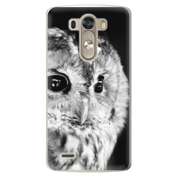 Plastové puzdro iSaprio - BW Owl - LG G3 (D855)