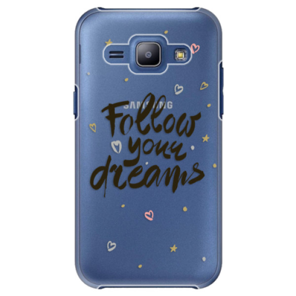 Plastové puzdro iSaprio - Follow Your Dreams - black - Samsung Galaxy J1