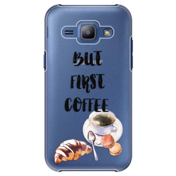 Plastové puzdro iSaprio - First Coffee - Samsung Galaxy J1