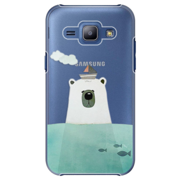Plastové puzdro iSaprio - Bear With Boat - Samsung Galaxy J1
