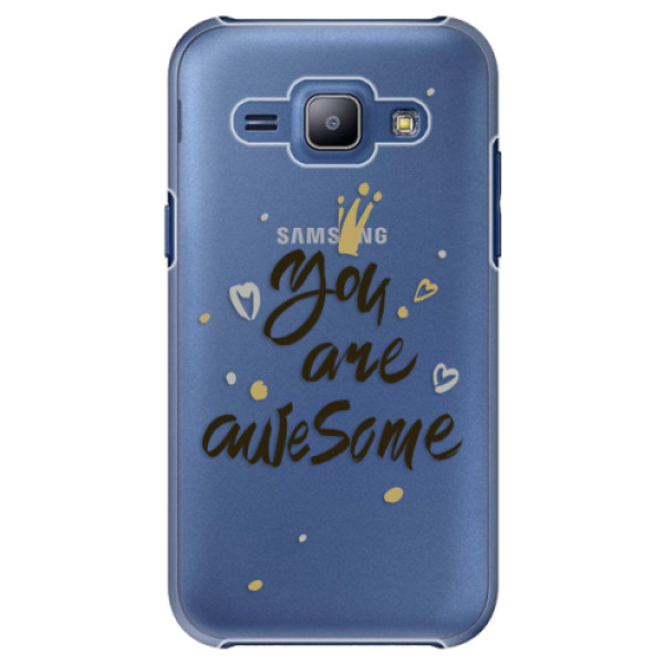 Plastové puzdro iSaprio - You Are Awesome - black - Samsung Galaxy J1