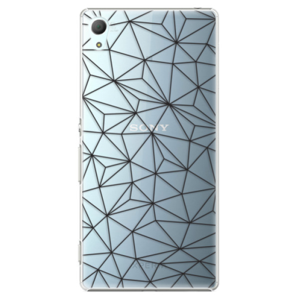 Plastové puzdro iSaprio - Abstract Triangles 03 - black - Sony Xperia Z3+ / Z4