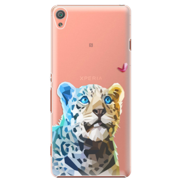 Plastové puzdro iSaprio - Leopard With Butterfly - Sony Xperia XA