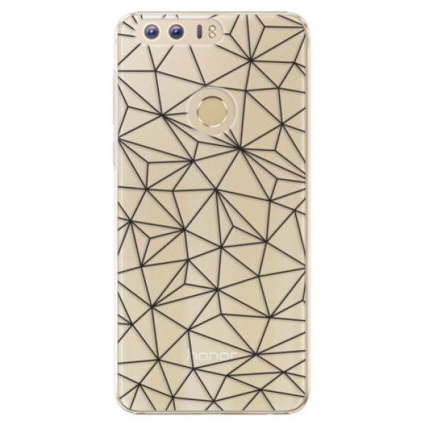 E-shop Plastové puzdro iSaprio - Abstract Triangles 03 - black - Huawei Honor 8