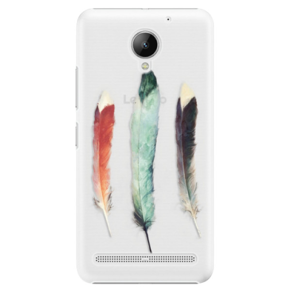 Plastové puzdro iSaprio - Three Feathers - Lenovo C2