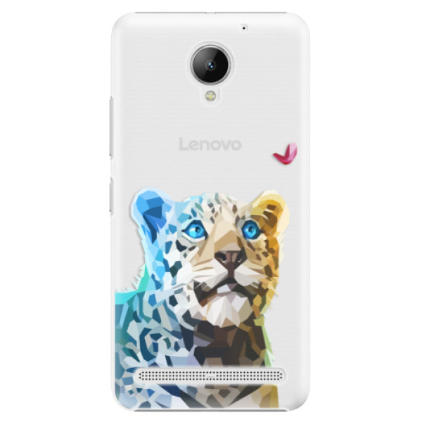 Plastové puzdro iSaprio - Leopard With Butterfly - Lenovo C2