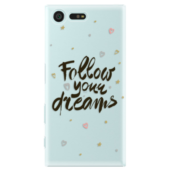 Plastové puzdro iSaprio - Follow Your Dreams - black - Sony Xperia X Compact