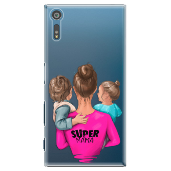 Plastové puzdro iSaprio - Super Mama - Boy and Girl - Sony Xperia XZ