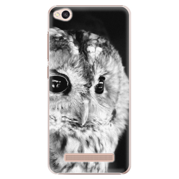 Plastové puzdro iSaprio - BW Owl - Xiaomi Redmi 4A