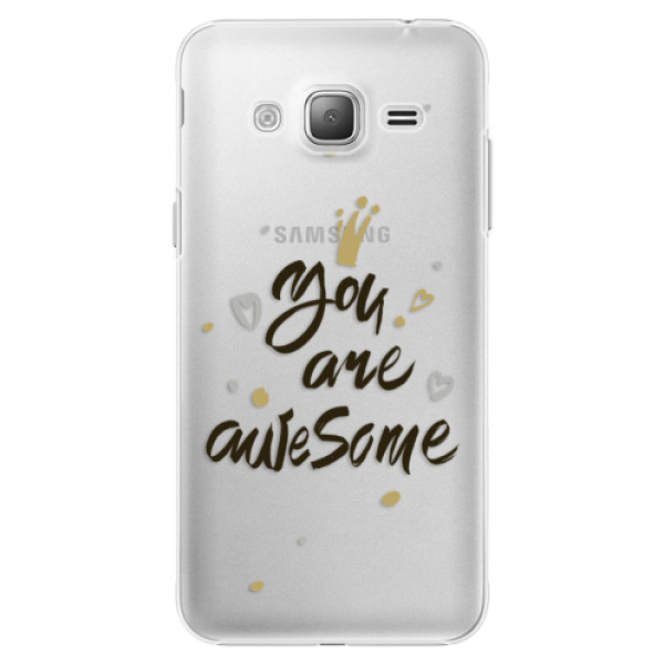 Plastové puzdro iSaprio - You Are Awesome - black - Samsung Galaxy J3