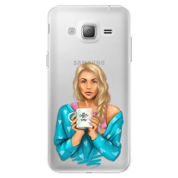 Plastové puzdro iSaprio - Coffe Now - Blond - Samsung Galaxy J3
